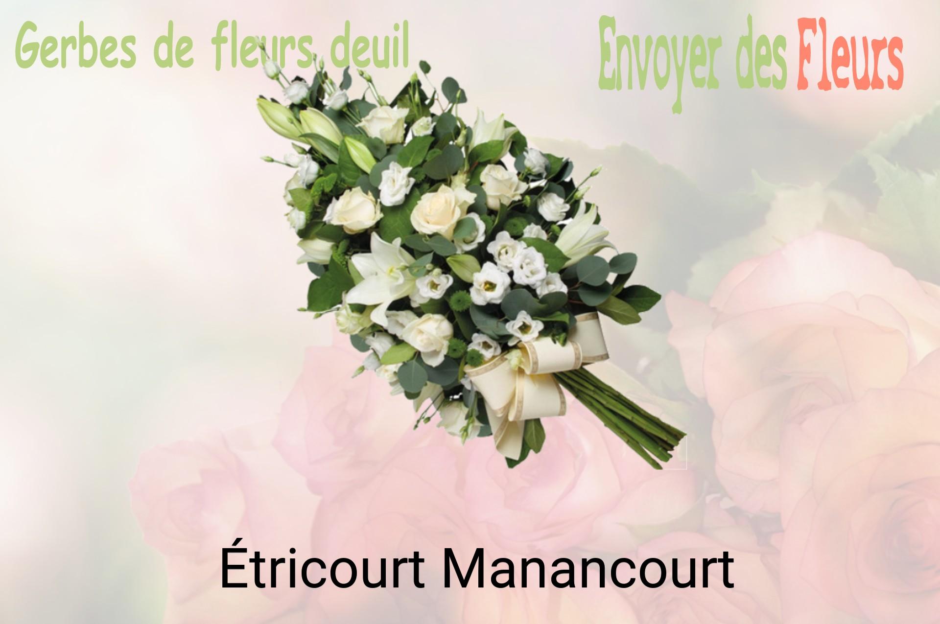 Gerbe de fleurs de deuil livrée à Étricourt-Manancourt